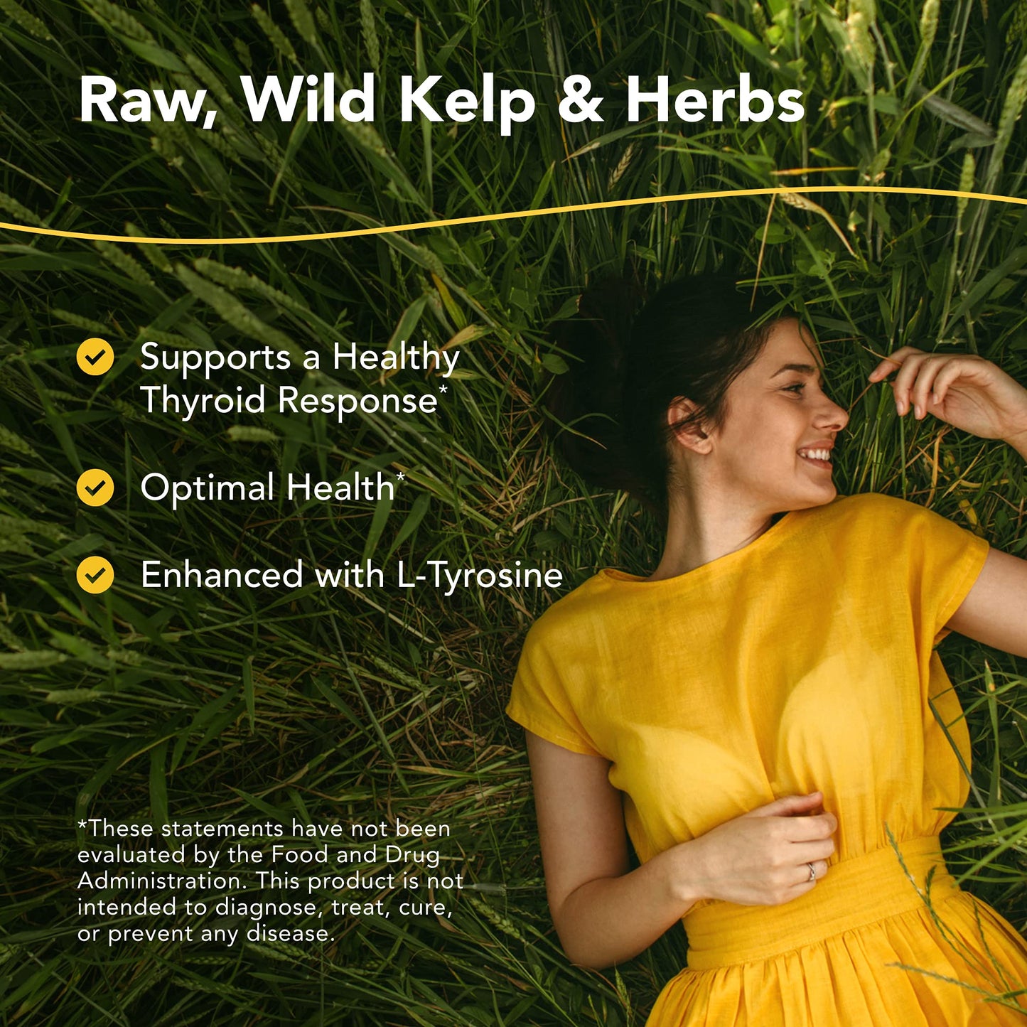 NORTH AMERICAN HERB & SPICE Thyroset - 90 Capsules - Wild Kelp & Herbs Blend - Healthy Thyroid Support - Contains Trace Minerals, Natural Iodine, Antioxidants & Amino Acids - 45 Servings NORTH AMERICAN HERB & SPICE