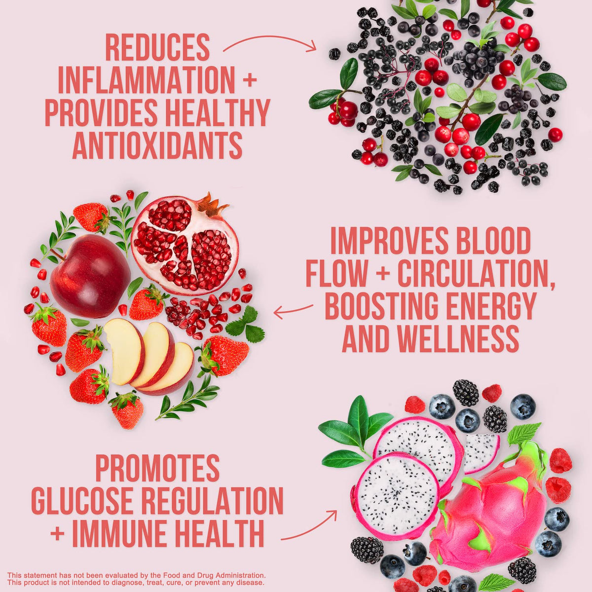 NAKED Reds Superfood Powder - Healthy, Energizing Polyphenol Fruit Powder Mix, No Fillers, No Additives, Vegan, Non-GMO, Gluten Free - 28 Servings NAKED