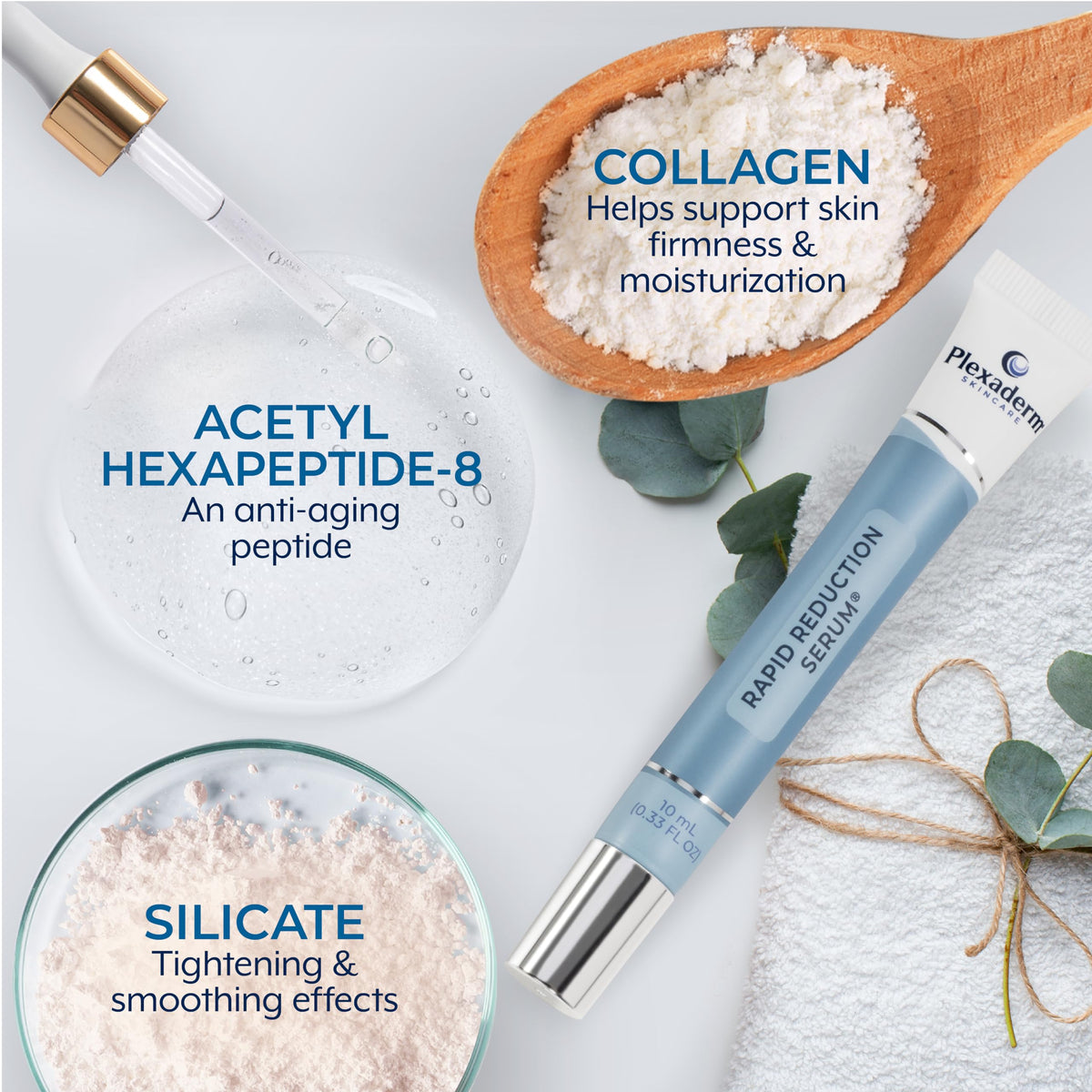 Plexaderm Rapid Reduction Eye Serum - Visibly Reduces Under-Eye Bags, Wrinkles, Dark Circles, Fine Lines & Crow's Feet Instantly Plexaderm