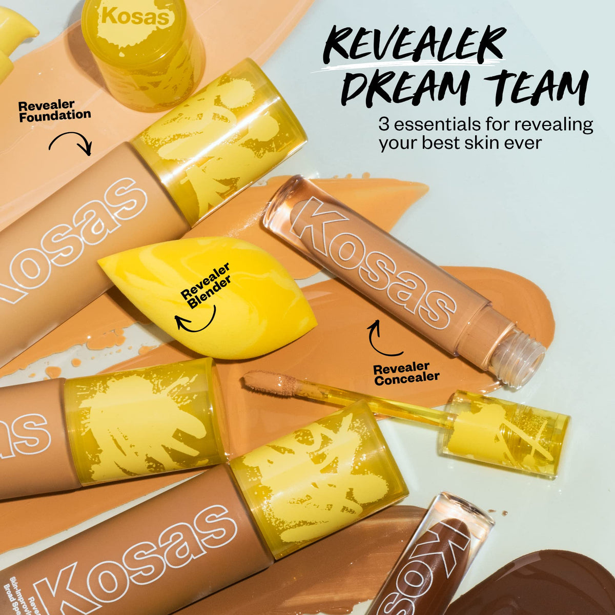 Kosas Revealer Liquid Foundation SPF 25 – Medium Buildable Coverage, Hydrating Natural Glow Finish, Medium Neutral 220 Kosas
