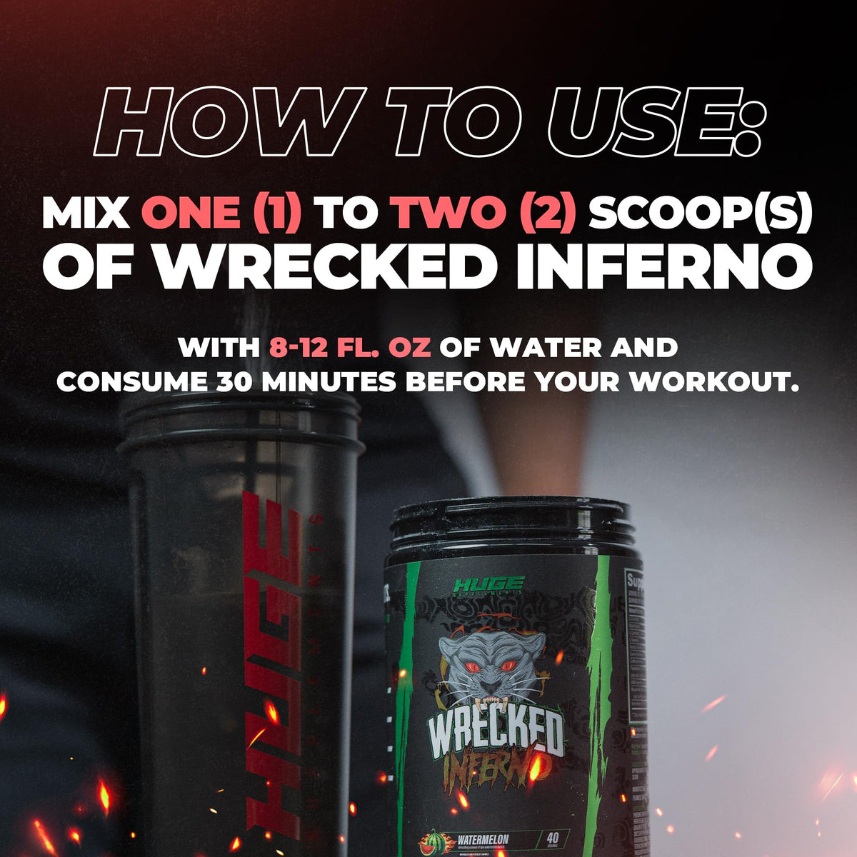 Wrecked Inferno - Thermogenic Pre Workout For Men & Women, Increase Energy, Boost Thermogenesis & Metabolism, Enhance Exercise Performance - Contains L-Citrulline, L-Carnitine, Beta-Alanine & More Gsupps Australia