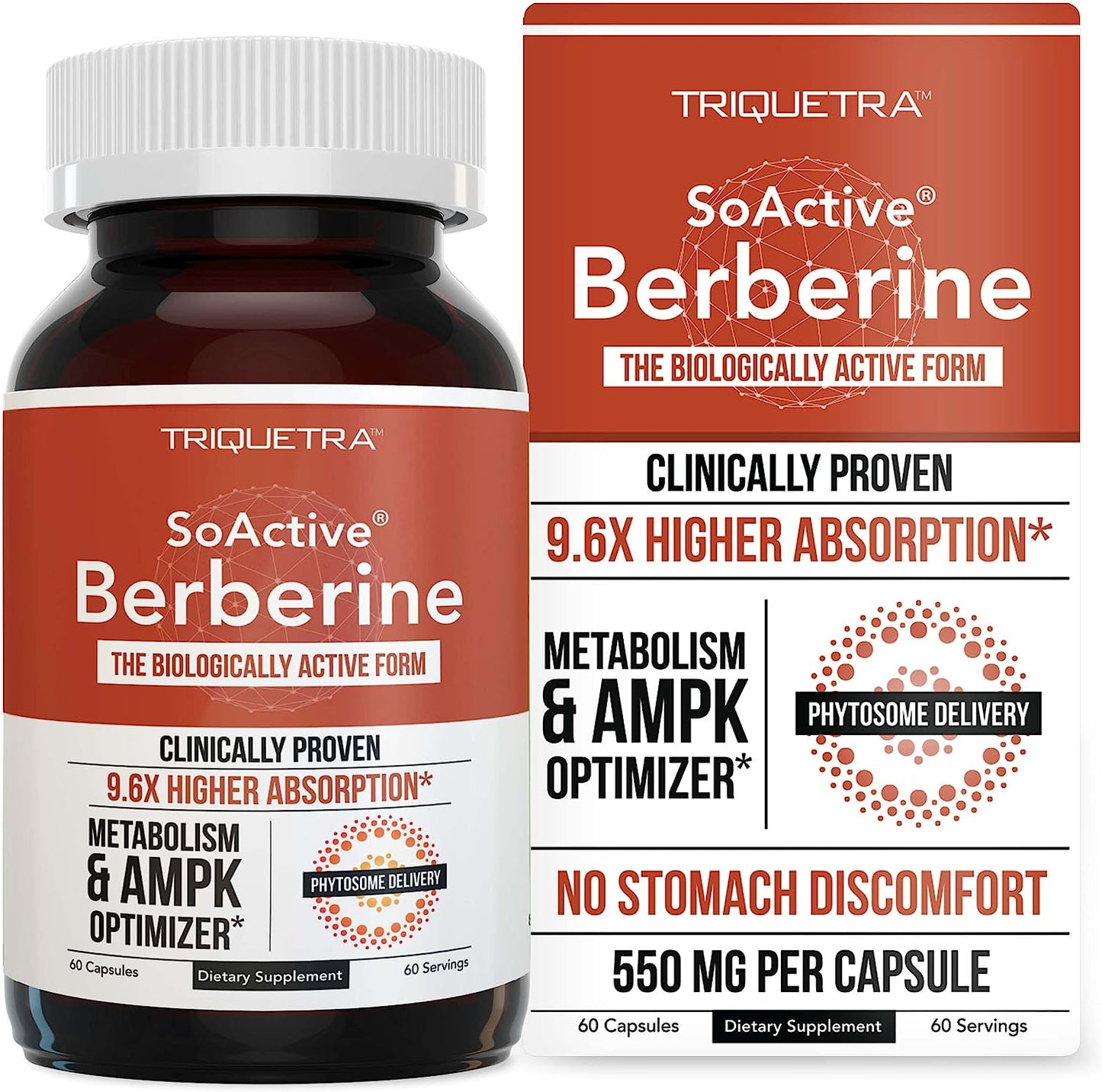 SoActive Berberine 550 mg: 9.6X Higher Absorption, Clinically Proven Most Triquetra Health Store