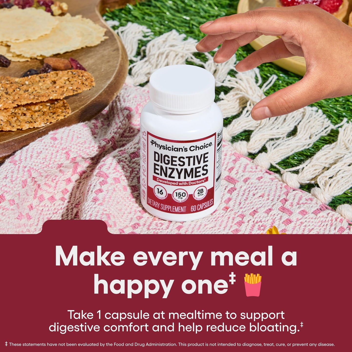 Physician's CHOICE Digestive Enzymes for Bloating & Digestion - 16 Enzymes with Organic Prebiotics & Probiotics for Gut Physician's CHOICE