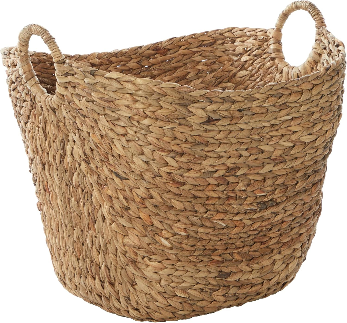 Deco 79 Seagrass Handmade Decorative and Functional Storage Basket Large Woven Deco 79