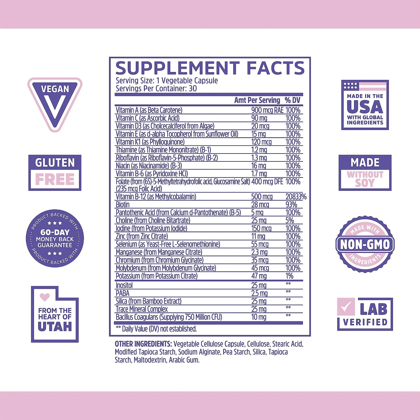 Zhou Daily Boost - Probiotic Multivitamin for Women & Men, Immune Support, Antioxidant & Eye Health Supplement with Vitamin A, Vitamin C ZHOU