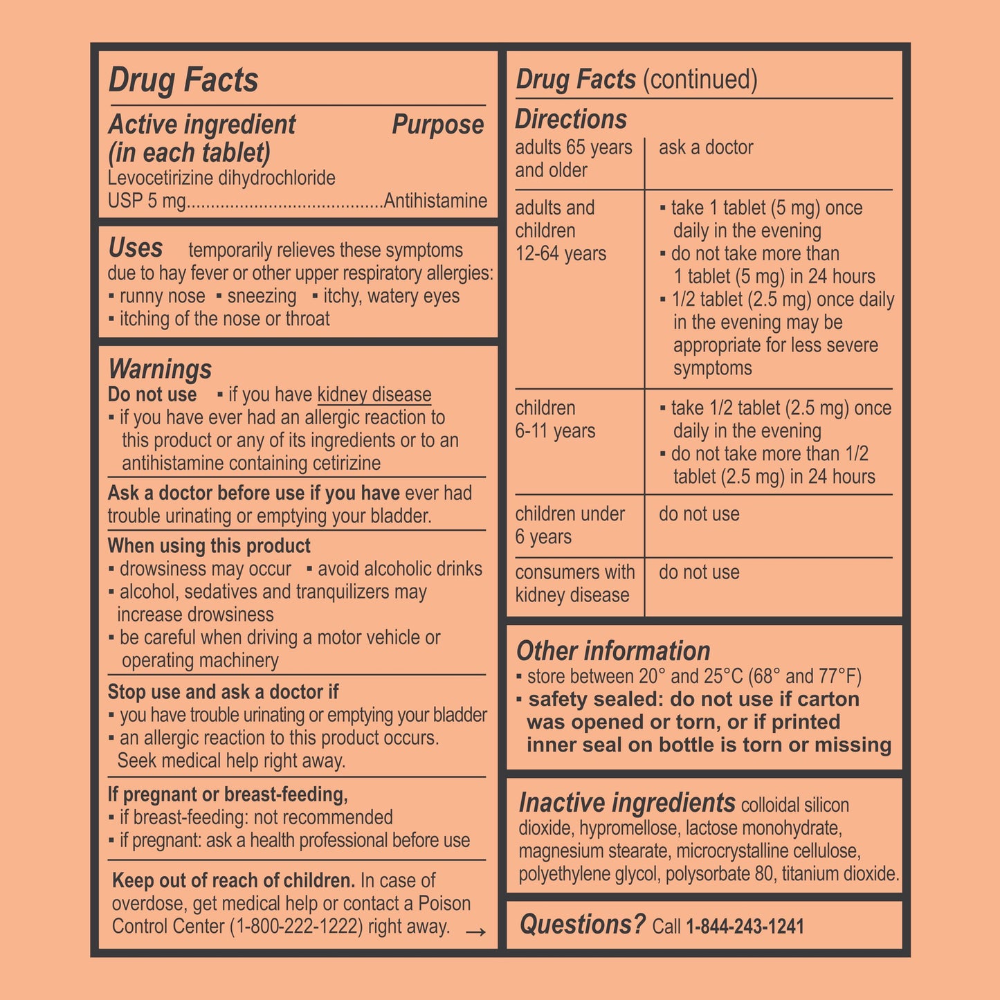 Curist - Generic Xyzal Levocetirizine 5 mg - (90 Tablets) - Allergy Pills, 24 Hour Allergy Relief - Allergy Medicine Curist