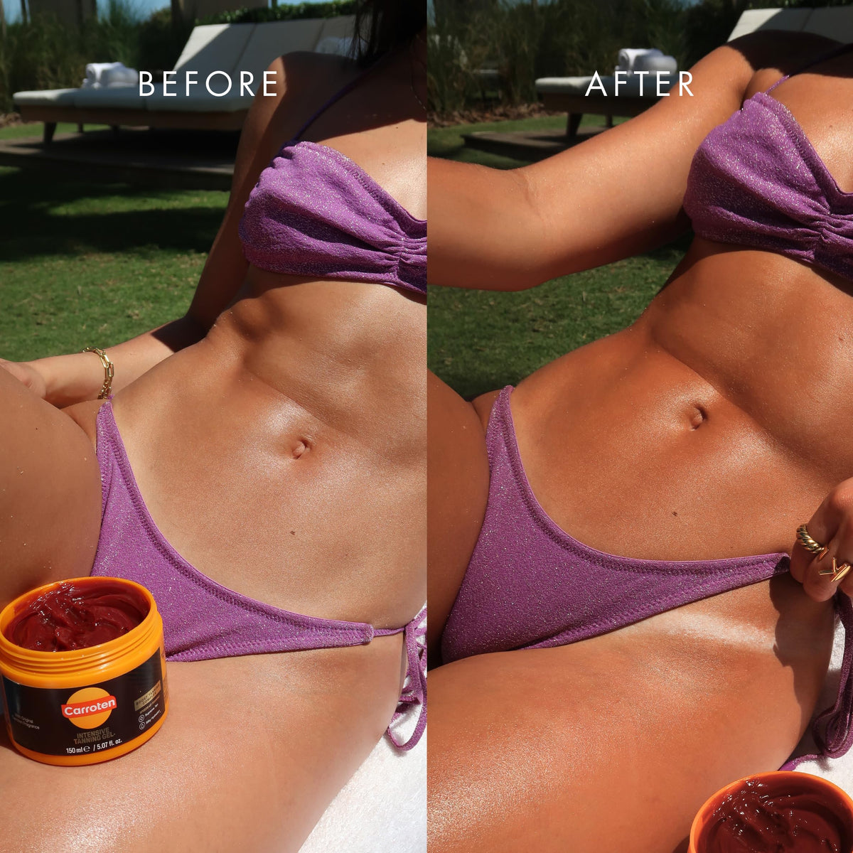 Carroten Intensive Tanning Gel | Browning Tan Accelerator | Non-Greasy, Water-Resistant with Carrot and Coconut Oil Carroten