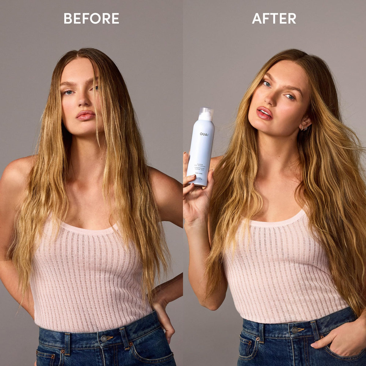 OUAI Super Travel Size Dry Shampoo - Volumizing Dry Shampoo - Absorbs Oil, Dirt & Sweat - Blends Seamlessly into Hair with Zero Residue & Enriched with a Long-Lasting Scent - Cape Town (2 oz) OUAI