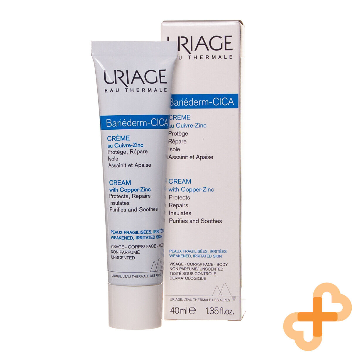 Uriage Bariederm Repairing Cica-Cream 40ml Cu-Zn Soothes Anti-Irritation Uriage