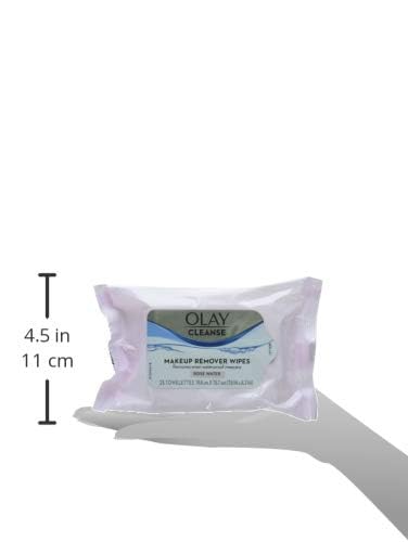 Olay Cleanse Makeup Remover, Rose Water, 25 Wipes Olay