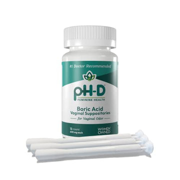 pH-D Feminine Health - Boric Acid Starter Bundle - pH-D Boric Acid Vaginal Suppositories 12 Count pH-D Feminine Health Support buy australia supplements