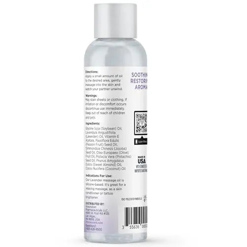Promescent Lavender Massage Oil for Massage Therapy, Massage Oils for Date Night, Premium Lavender Body Oil for Men & Women to Relieve Stress & Sore Muscles, Essential Oils for Skin (4 oz) Promescent buy australia supplements