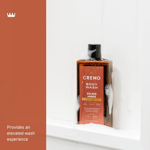 Cremo Body Wash for Men, Rich-Lathering Golden Amber, 16 Fl Oz Cremo