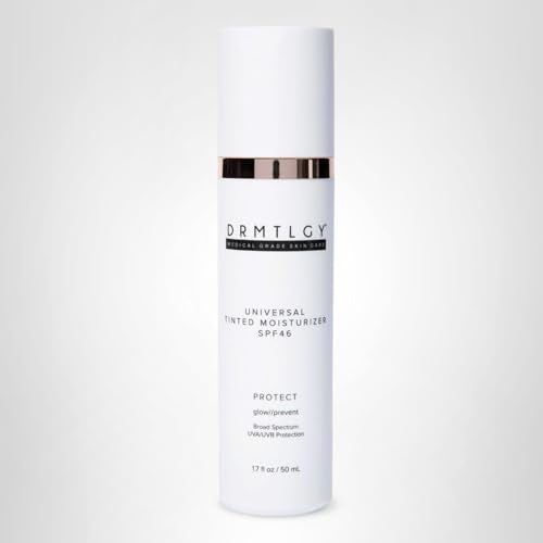 DRMTLGY Universal Tinted Moisturizer SPF 46 – Hydrating Dewy Tinted Sunscreen for Face with Zinc Oxide