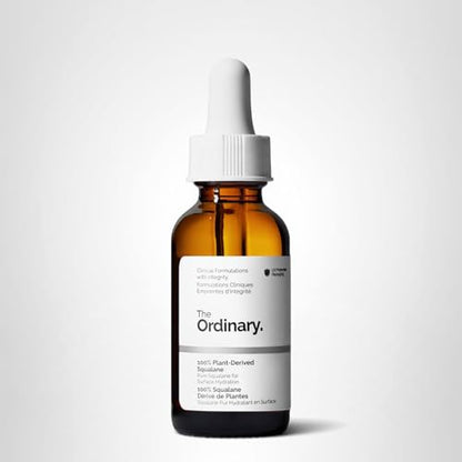 The Ordinary 100% Plant-Derived Squalane, for Skin and Hair, Lightweight Hydration, and Moisture Barrier Support, 1 Fl Oz The Ordinary