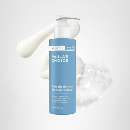 Paula's Choice RESIST Perfectly Balanced Foaming Facial Cleanser, Face Cleanser with Hyaluronic Acid & Aloe, Anti-Aging Face Wash Paula's Choice