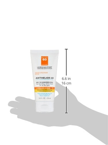 La Roche-Posay Anthelios Melt-In Milk SPF 60 Sunscreen for Face & Body, 5oz La Roche-Posay