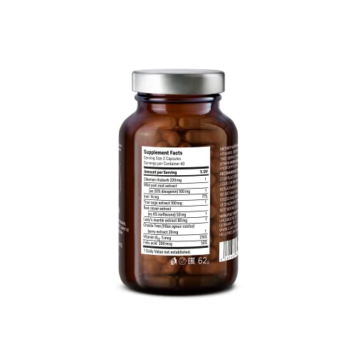 CLAV® Natural Hormone Balance for Women - PMS Relief with Siberian Rhubarb, Wild Yam & Vitex Berry - Vegan Menstrual Regulator Supplement - 120 Capsules CLAV buy australia supplements