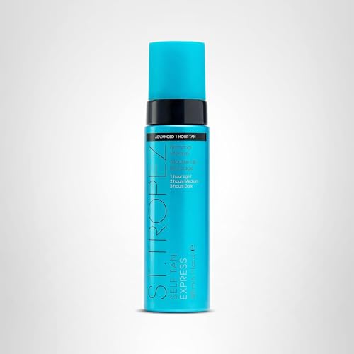 St.Tropez Light/Medium/Dark 1-3 hr Express Mousse for a Streak-Free, Natural Sunless Tan with Fast Application and Flawless Results, Cruelty-Free & Vegan, 6.7 fl oz St.Tropez