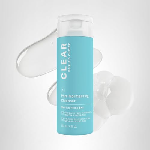 Paula's Choice CLEAR Pore Normalizing Facial Cleanser, Acne Daily Face Wash, Salicylic Acid Face Cleanser for Clogged & Enlarged Pores Paula's Choice