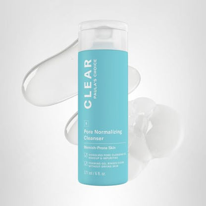 Paula's Choice CLEAR Pore Normalizing Facial Cleanser, Acne Daily Face Wash, Salicylic Acid Face Cleanser for Clogged & Enlarged Pores Paula's Choice