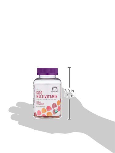 Amazon Brand - Mama Bear Organic Kids Multivitamin Gummies, Berry, Cherry & Orange, 60 Count, 1 Month Supply (Packaging May Vary) Mama Bear
