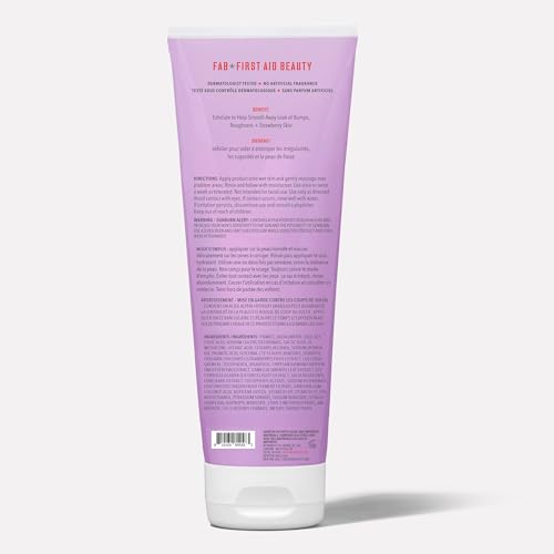 First Aid Beauty - KP Bump Eraser Body Scrub with 10% AHA, Keratosis Pilaris Exfoliator with Glycolic and Lactic acids, Helps Reduce Chicken Skin Bumps First Aid Beauty