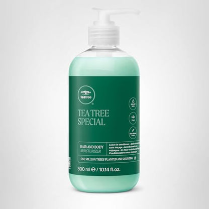 Tea Tree Hair and Body Moisturizer Leave-In Conditioner, Body Lotion, After-Shave Cream, For All Hair + Skin Types, 10.14 fl. oz. Tea Tree