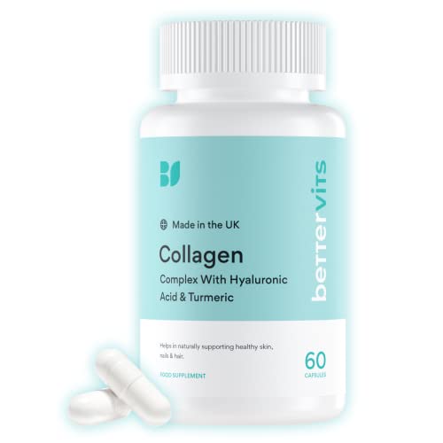 Bettervits Collagen Complex | 1000mg Hydrolyzed Capsules | Skin | Hair | Nails | Joints | Hydrates & Smooths | With Hyaluronic Acid & Vitamin E Bettervits buy australia supplements