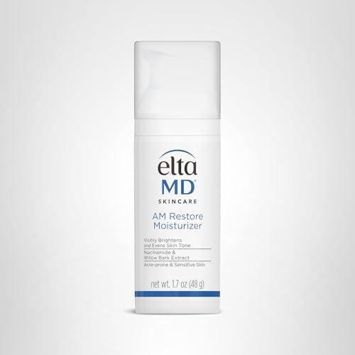 EltaMD AM Restore Face Moisturizer for Women and Men, Light Moisturizer Face Cream, Made with Niacinamide and Hyaluronic Acid, 1.7 oz Pump EltaMD