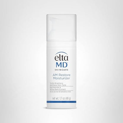 EltaMD AM Restore Face Moisturizer for Women and Men, Light Moisturizer Face Cream, Made with Niacinamide and Hyaluronic Acid, 1.7 oz Pump EltaMD