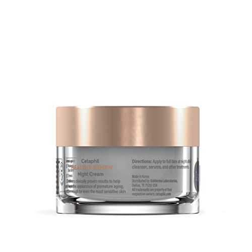 Cetaphil Healthy Renew Skin Tightening Night Cream 1.7 Oz, Wrinkle Repair Cream for Face with Peptides Cetaphil