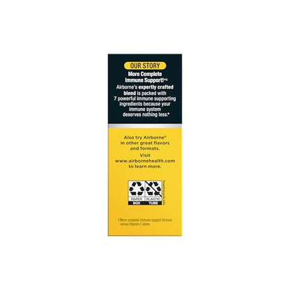 Airborne 1000mg Vitamin C with Vitamin D & Zinc, Sugar Free Multivitamin Immune Support Supplement, Antioxidants Vitamins A C & Vitamin E Airborne