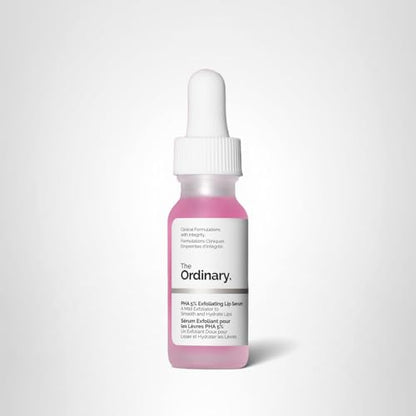 The Ordinary PHA 5% Exfoliating Lip Serum, Hydrating Overnight Lip Exfoliator Treatment, 0.5 Fl Oz The Ordinary