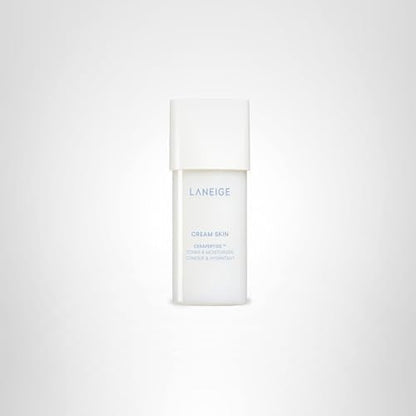 LANEIGE Cream Skin Toner & Moisturizer Mini: Lightweight Refillable Korean Milky Toner with Ceramide LANEIGE
