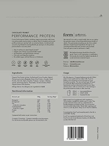 Form Performance Protein - Vegan Protein Powder - 30g of Plant Based Protein per Serving FormBuy Supplements Australia