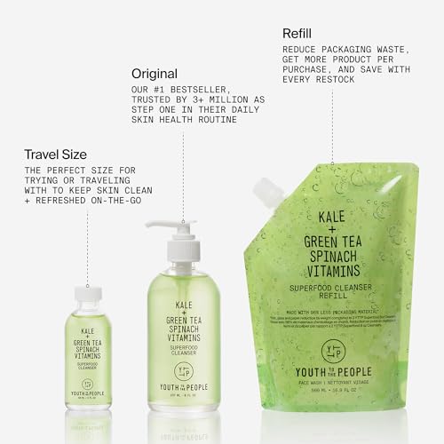 Youth To The People Superfood Facial Cleanser Full Size - Kale + Green Tea Daily Face Wash Youth To The People