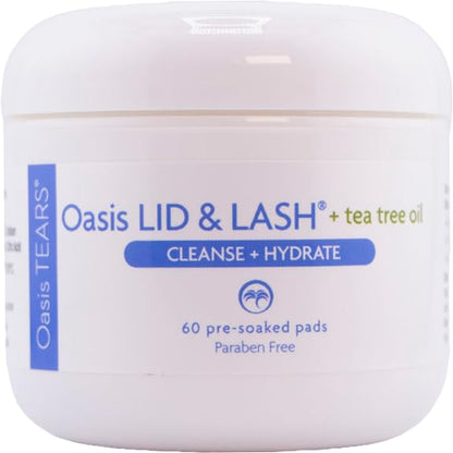 Oasis LID & LASH + Tea Tree Oil Eyelid Cleanser Wipes - 60 Count Oasis LID & LASH