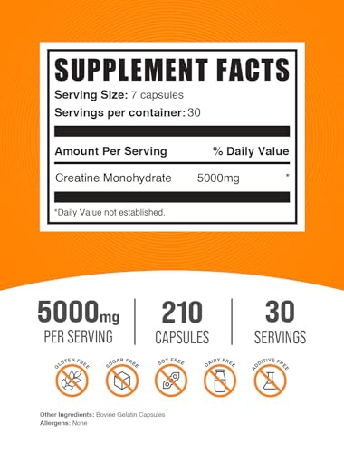 BULKSUPPLEMENTS.COM Creatine Monohydrate Capsules - Micronized Creatine Monohy BULKSUPPLEMENTS.COM buy australia supplements