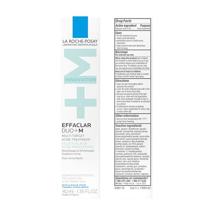 La Roche-Posay Effaclar Salicylic Acid Acne Treatment For Face, Mattifying Acne Gel Cream Spot Treatment for Blackheads La Roche-Posay