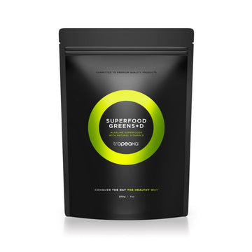 Tropeaka Superfood Greens + D - Antioxidant Green Powder for Energy, Immune System, & Gut Health, Rich in Chlorophyll & Essential Nutrients, Vitamin D, Vegan, Gluten Free, Non-GMO - 7oz (20 Servings) Tropeaka buy australia supplements