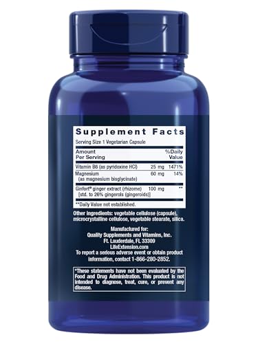 Life Extension Daily PMS Relief, Menstrual Comfort Supplement, PMS-Related Cramps, Lower Back discomfort, Mood, Ginger, Magnesium, B6, Gluten-Free, Non-GMO, 60 Capsules Life Extension buy australia supplements