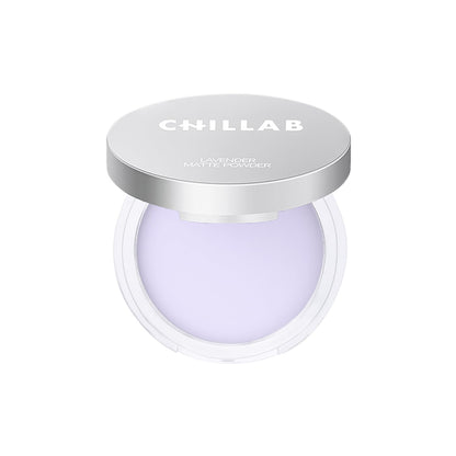 Chillab Lavender Matte Powder, Pressed Setting Powder 0.35 oz, Oil-Control Chillab