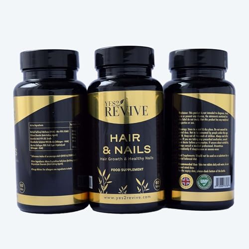 YES2 REVIVE Hair Nails Growth - Includes Marine Collagen, Ascorbic Acid, MSM & Vitamin C for Men and Women Skin, Longer, Strength, Thicker YES2 REVIVE buy australia supplements