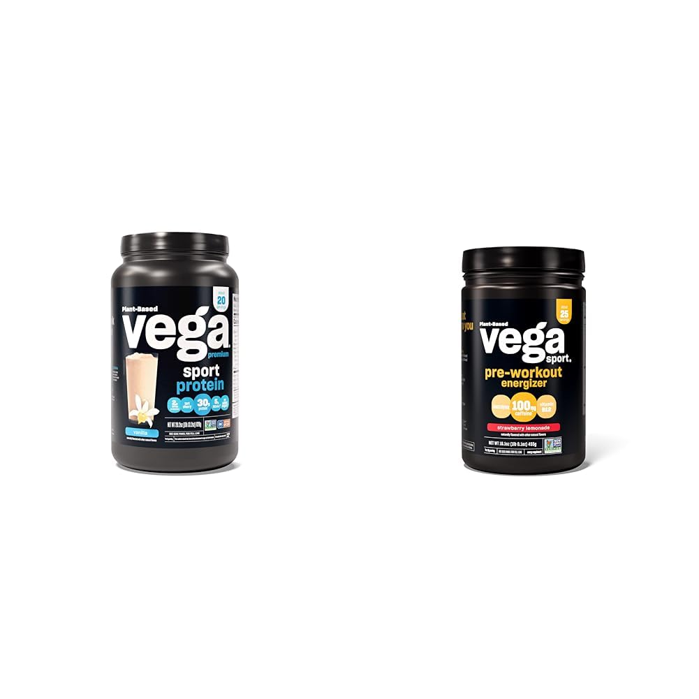 Vega Premium Sport Protein Vanilla Protein Powder, Vegan, Non GMO & Sport Pre-Workout Vega buy australia supplements