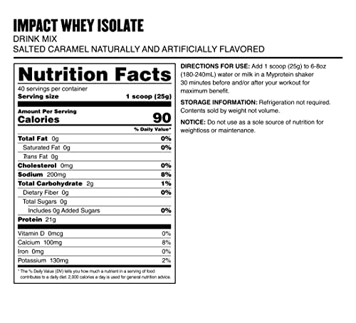 Myprotein Impact Whey Isolate Protein Powder (Caramel, 2.2 Pound (Pack of 1)) Myprotein buy australia supplements