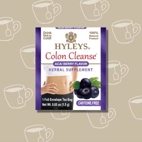 Hyleys Colon Cleanse Tea Acai Berry Flavor - 25 Tea Bags (12 Pack - 300 Tea Bags Total) HYLEYS buy australia supplements