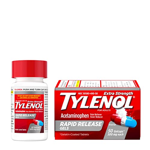 Tylenol Extra Strength Acetaminophen Rapid Release Gels for Pain & Fever, 50 Count Tylenol buy australia supplements