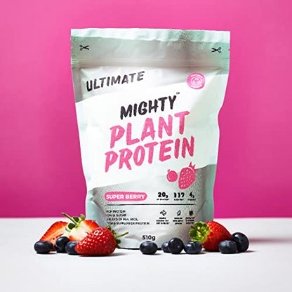 Mighty Ultimate Vegan Protein Powder, Super Berry Flavour, (17 Servings, 510g Bag without Scoop) MIGHTYBuy Supplements Australia