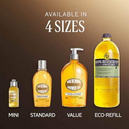 L'OCCITANE Cleansing & Softening Almond Shower Oil. 8.40 fl oz L'OCCITANE